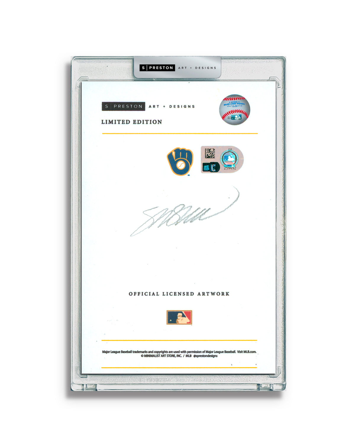 Minimalist Milwaukee County Stadium - Robin Yount Autograph - Authenticated