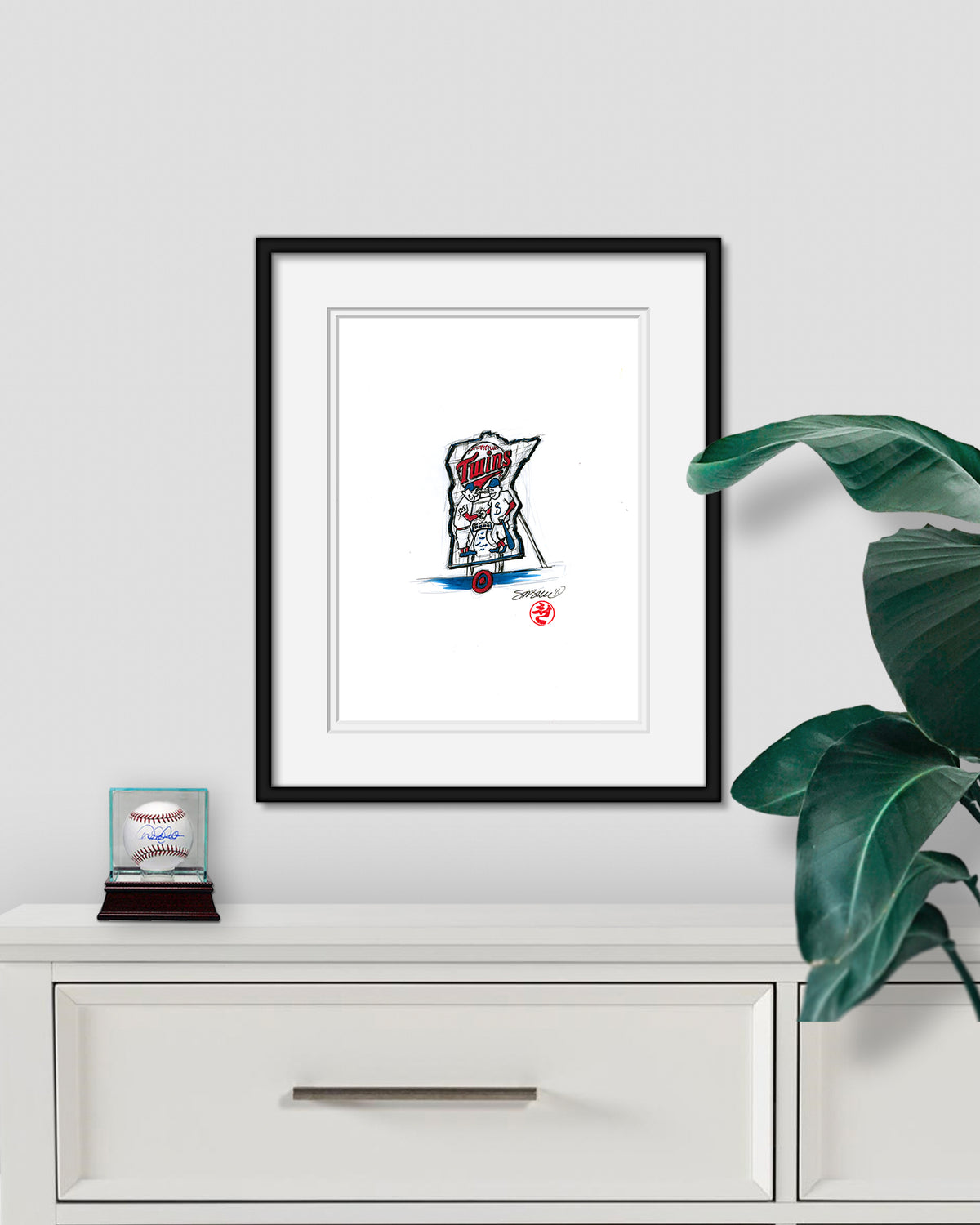 Target Field Original Ink Sketch (Minnie and Paul)