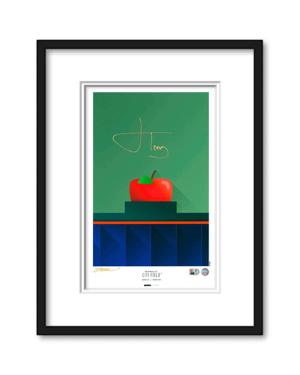 Minimalist Citi Field - Jonah Tong Autographed - Authenticated