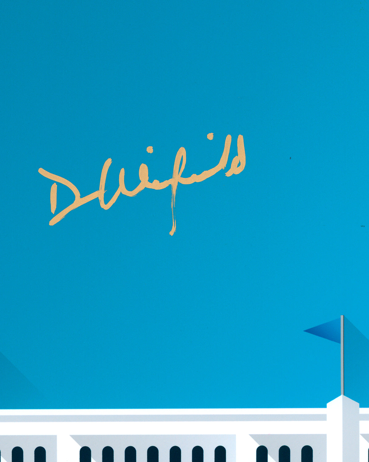 Minimalist Yankee Stadium - Dave Winfield Autographed Poster Print - Authenticated