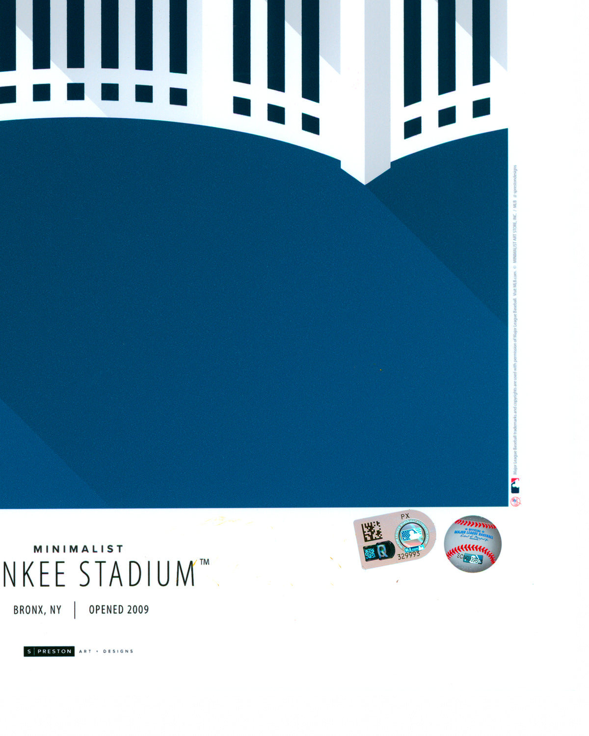 Minimalist Yankee Stadium - Dave Winfield Autographed Poster Print - Authenticated