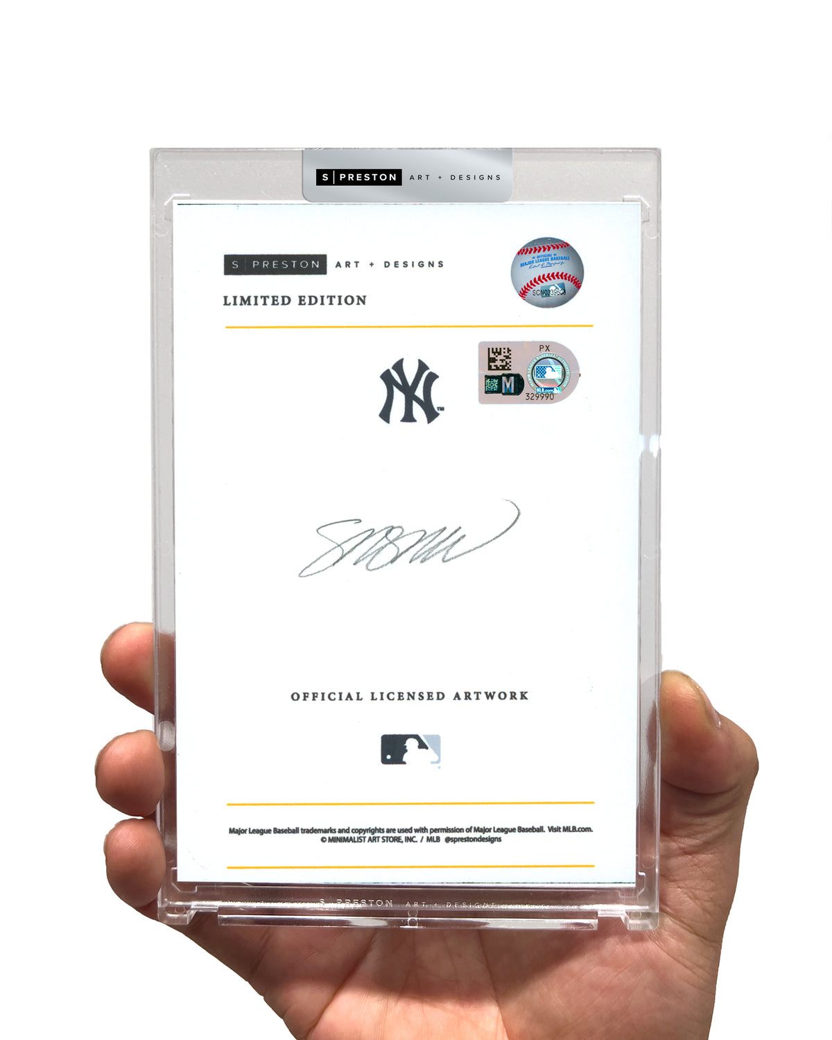Minimalist Yankee Stadium - Dave Winfield Autograph Slab - Authenticated