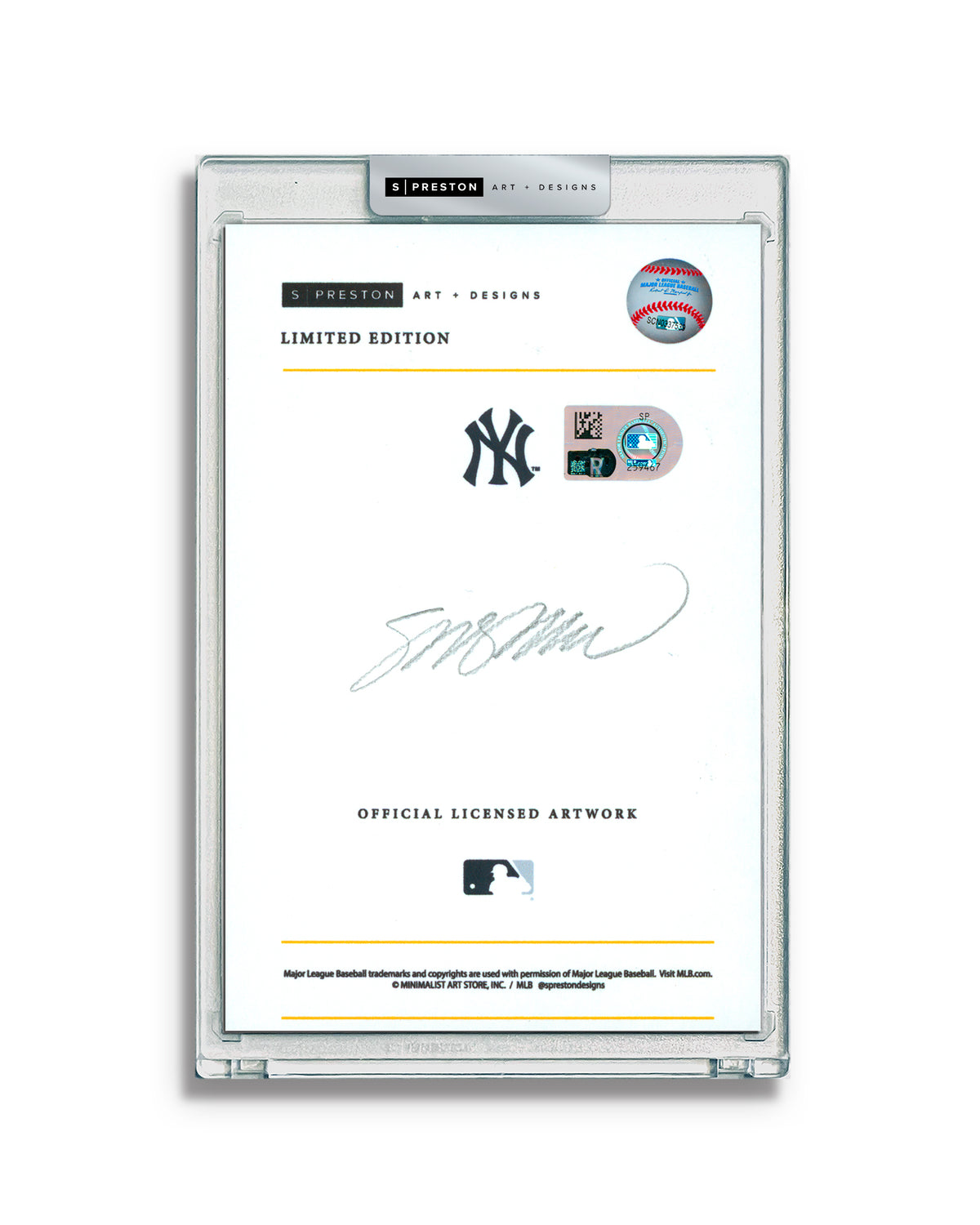 Minimalist Yankee Stadium - Reggie Jackson Autograph Slab - Authenticated