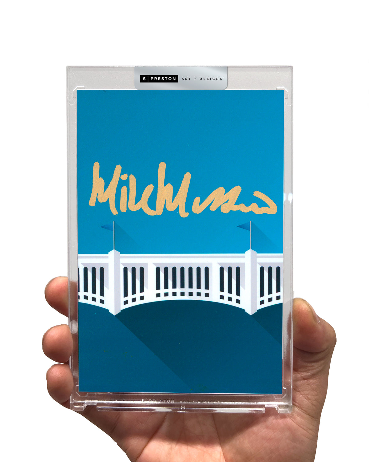 Minimalist Yankee Stadium -Mike Mussina Autograph Slab - Authenticated