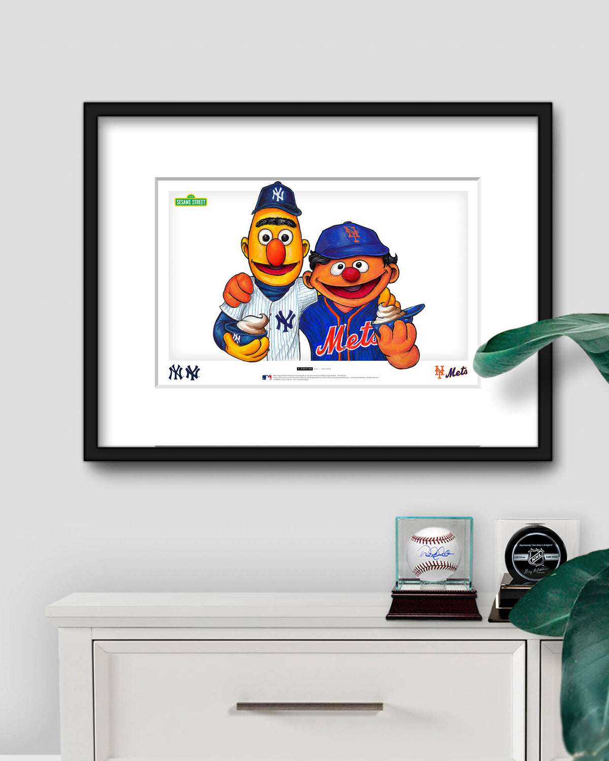 Bert and Ernie x MLB House Divided (NYY NYM)
