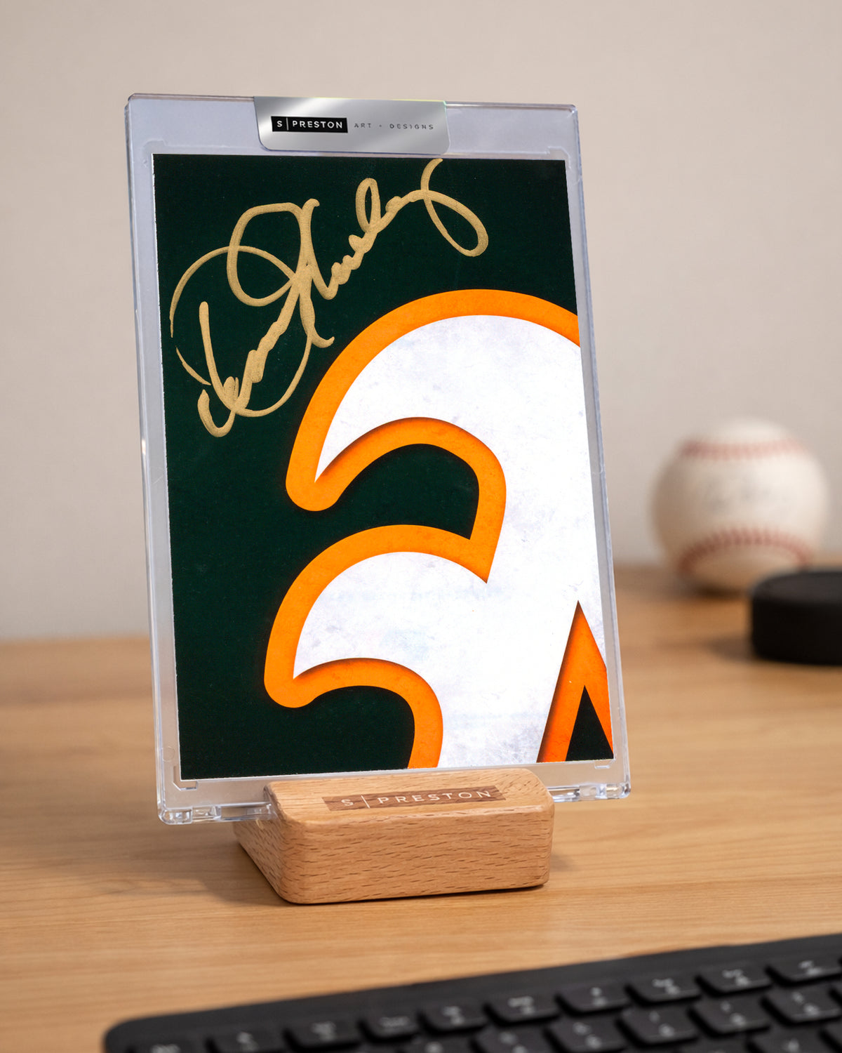Minimalist Athletics Logo -Dennis Eckersley Autograph Slab - Authenticated