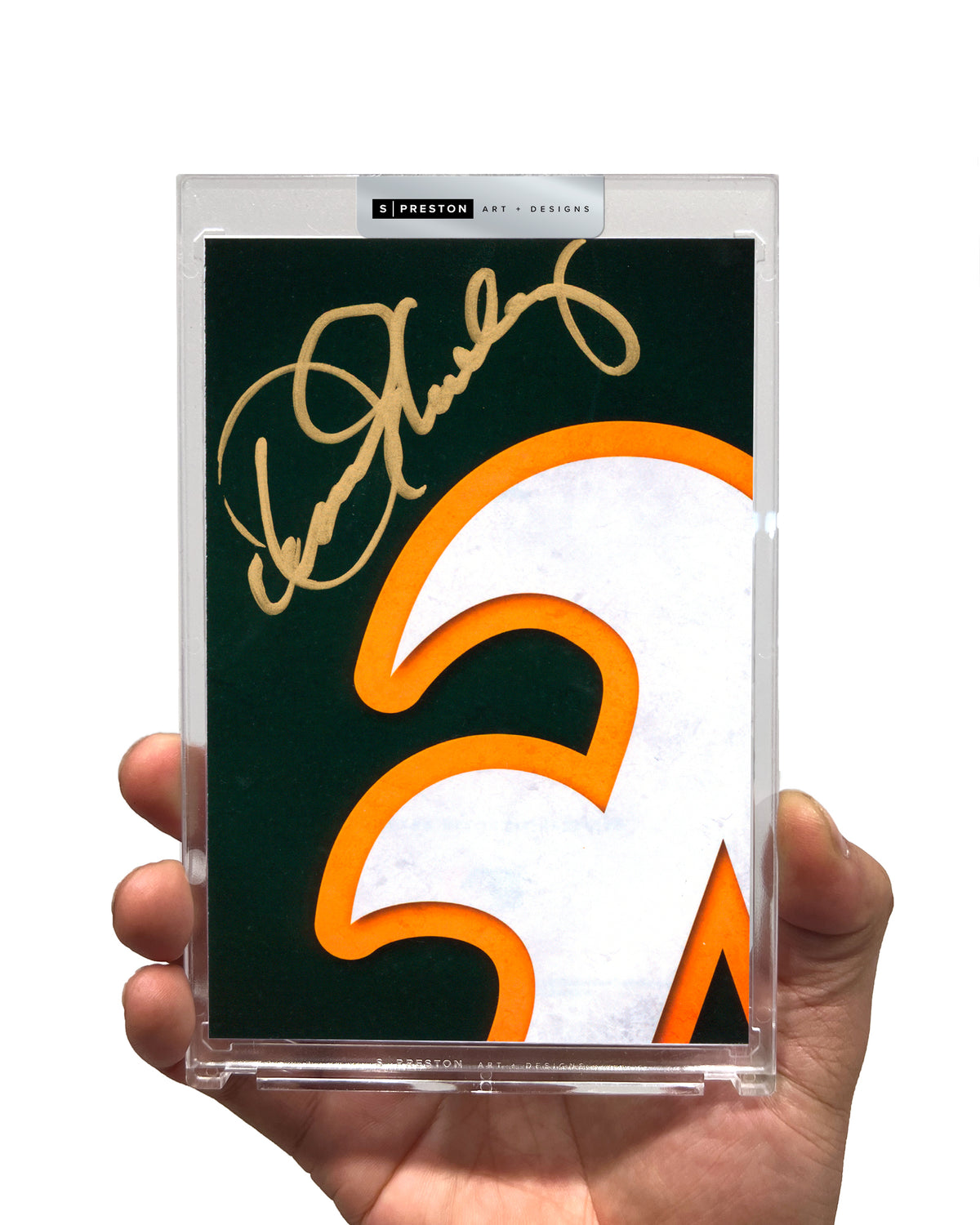 Minimalist Athletics Logo -Dennis Eckersley Autograph Slab - Authenticated
