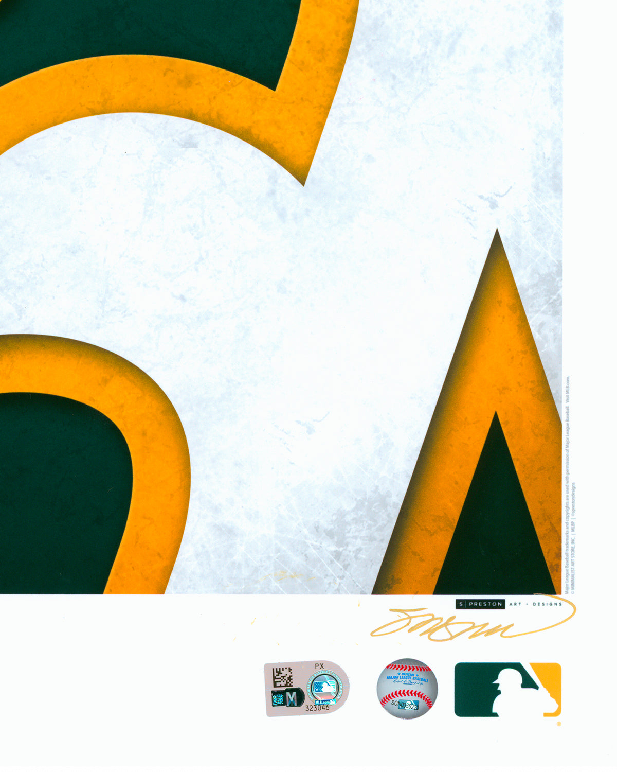 Minimalist Athletics Logo - Jose Canseco Autographed Poster Print