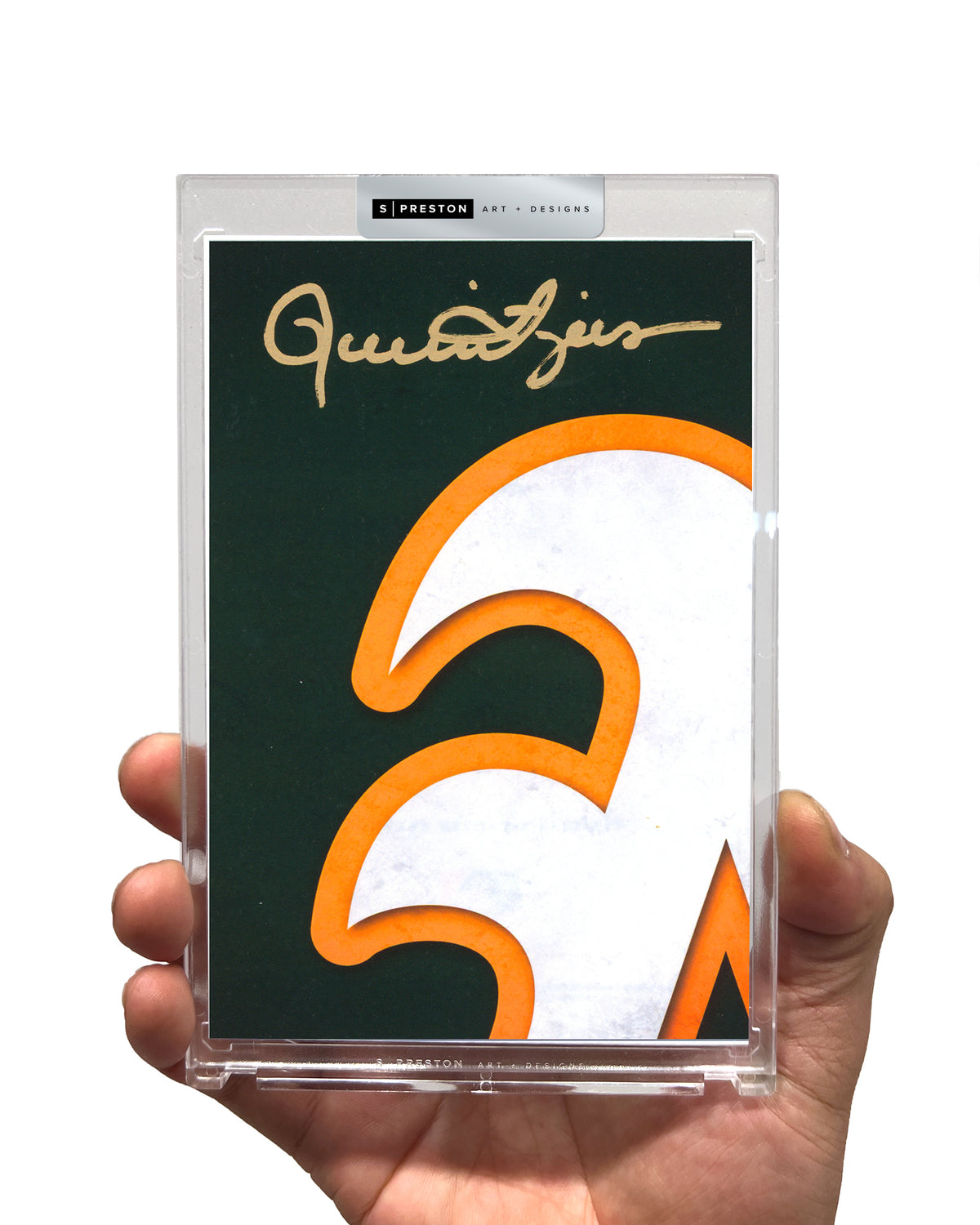 Minimalist Oakland Athletics Logo  - Rollie Fingers Autograph Slab - Authenticated