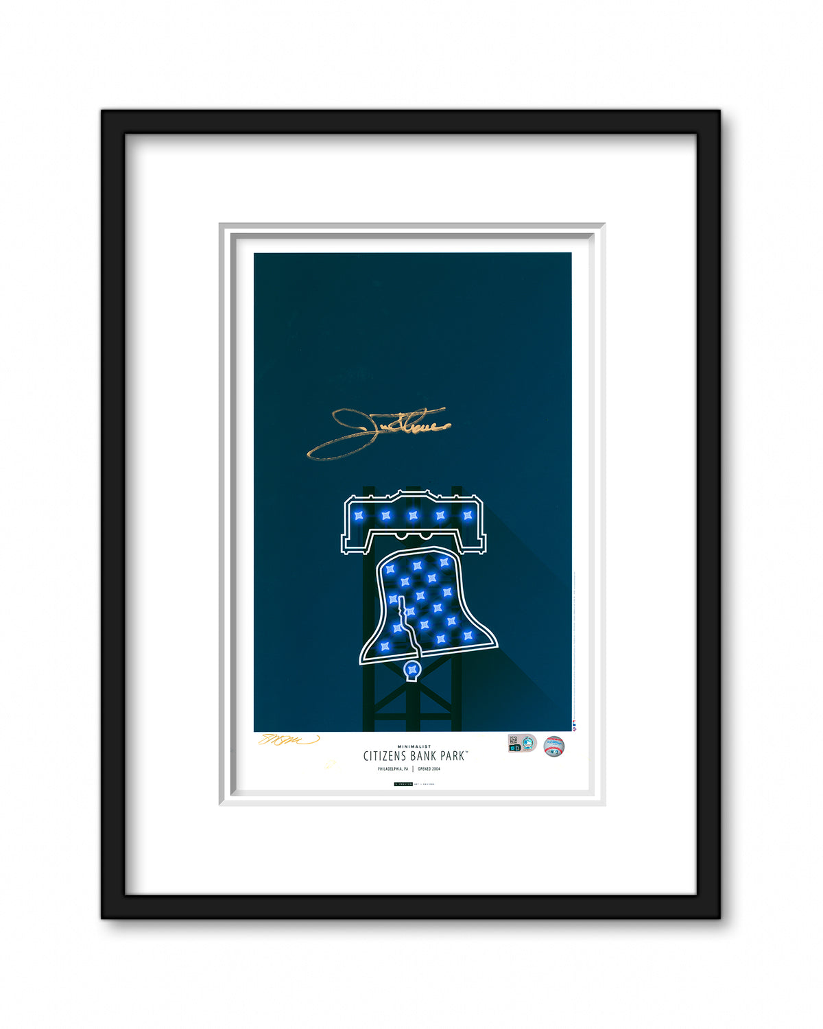Minimalist Citizens Bank Park - Jim Thome Autographed -  Authenticated
