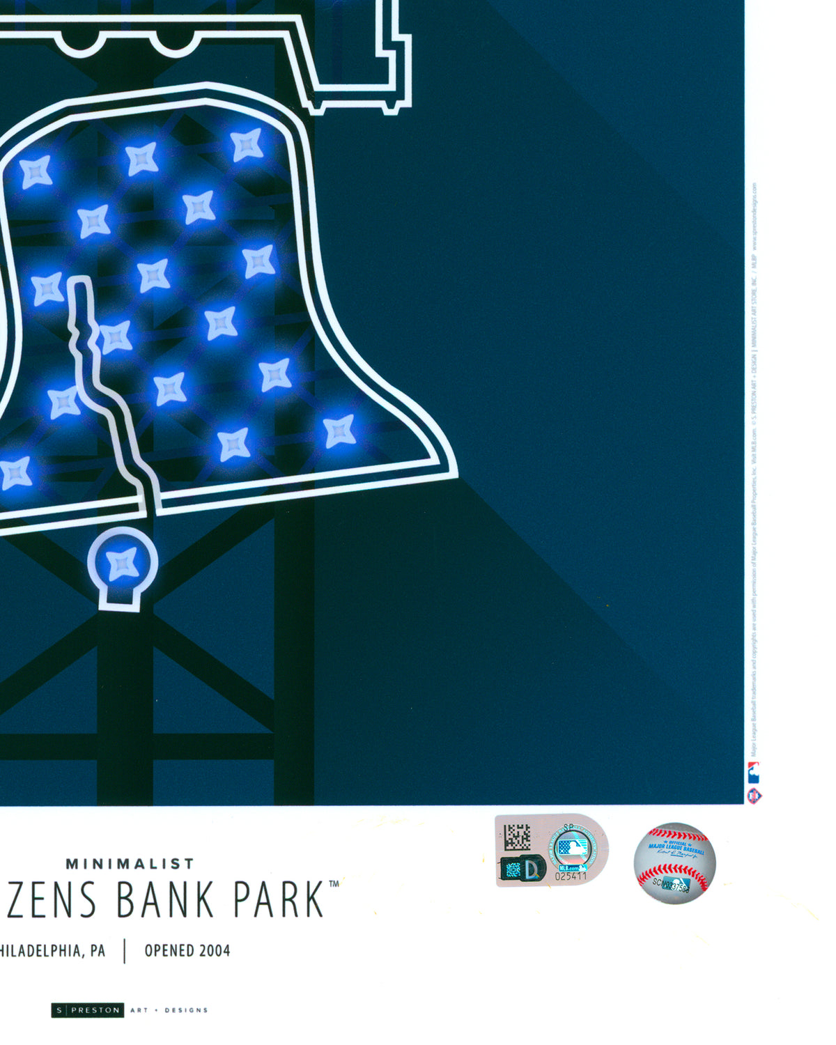 Minimalist Citizens Bank Park - Jim Thome Autographed -  Authenticated