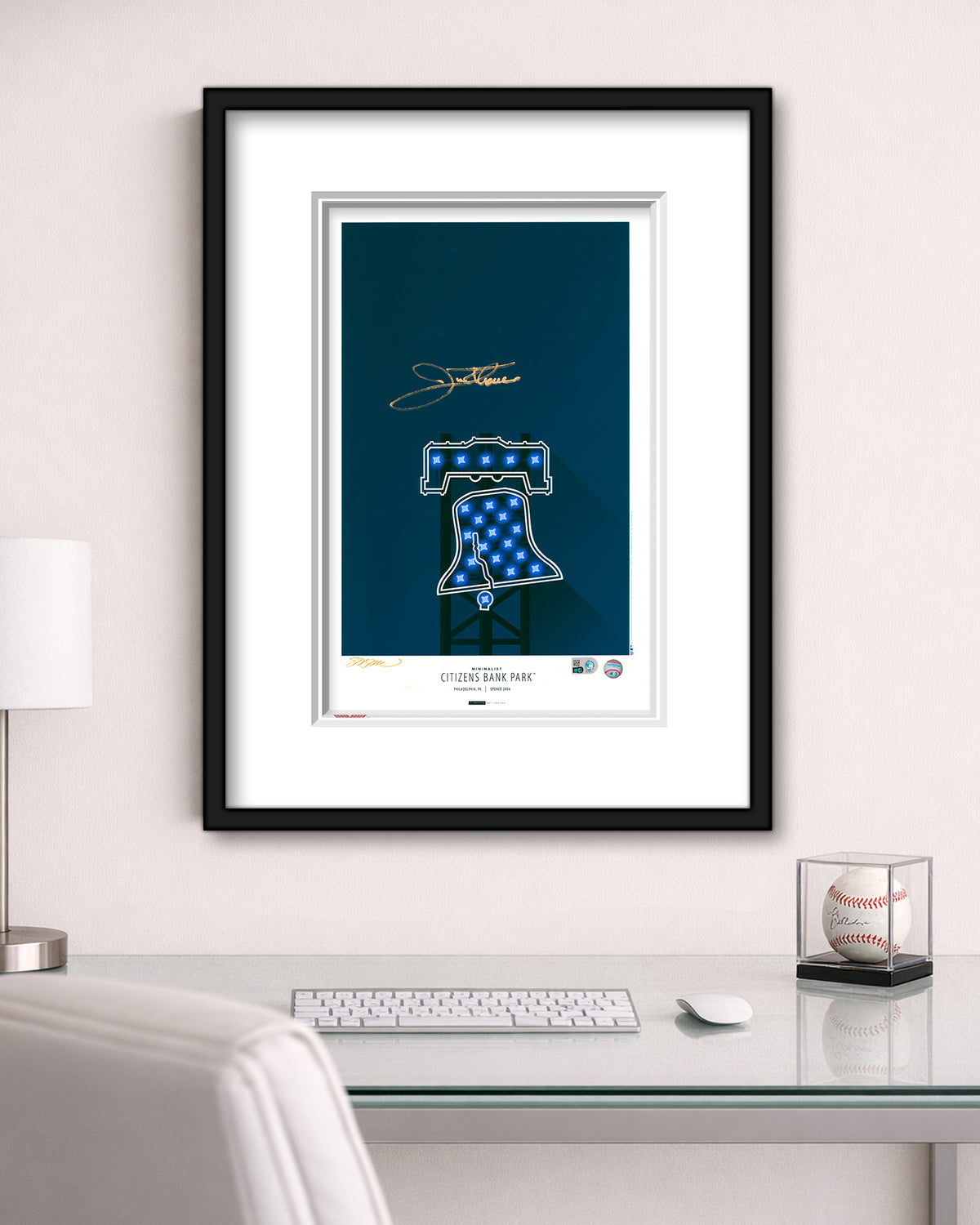 Minimalist Citizens Bank Park - Jim Thome Autographed -  Authenticated
