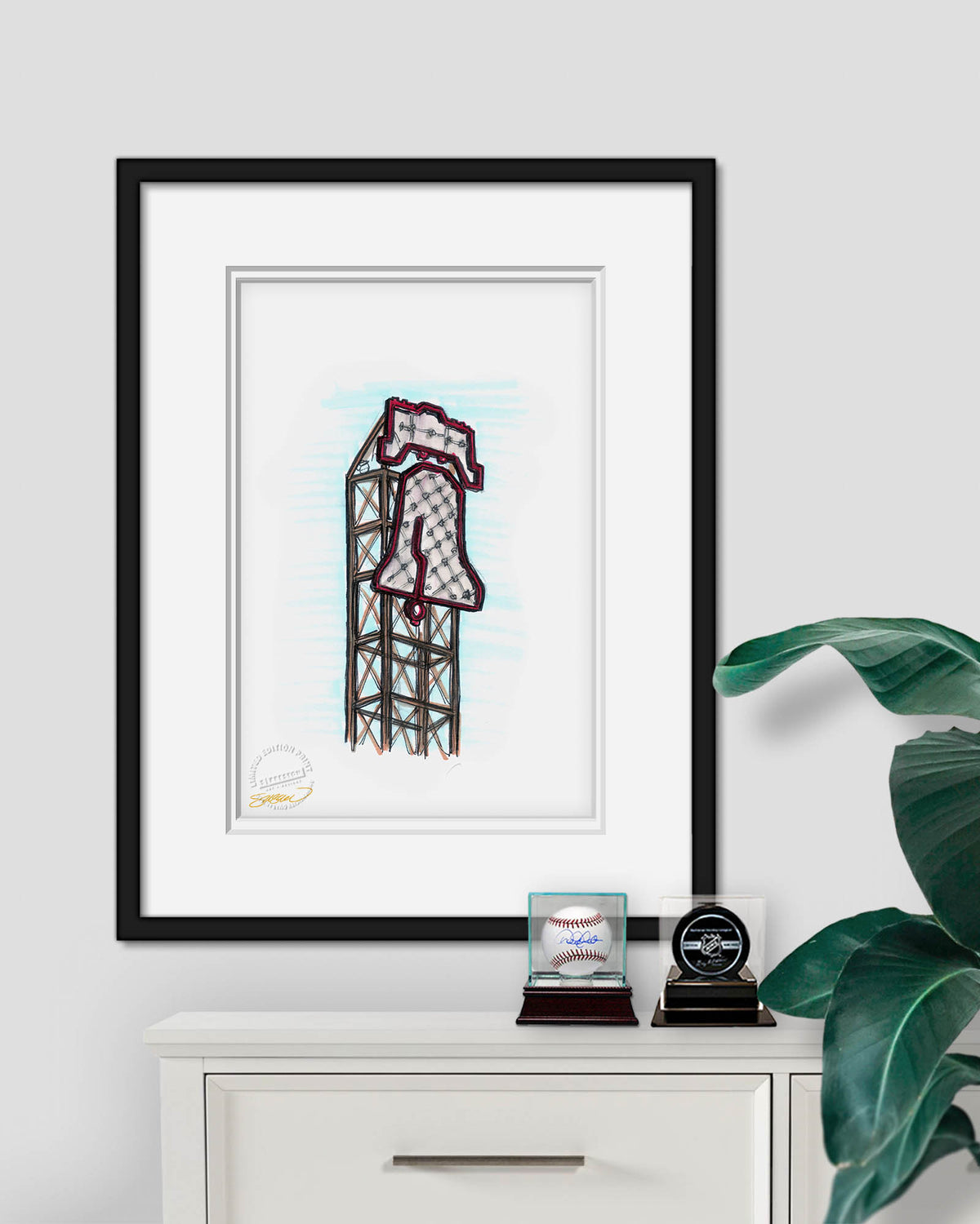 Citizens Bank Park Ink Sketch Limited Edition Fine Art Print