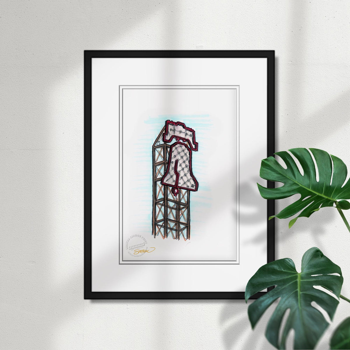 Citizens Bank Park Ink Sketch Limited Edition Fine Art Print
