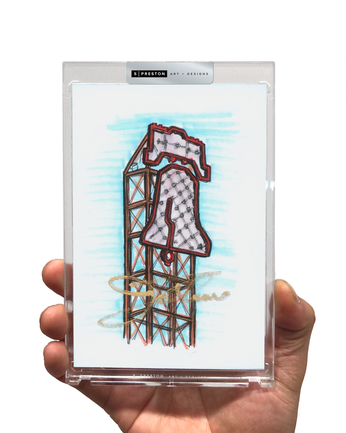 Citizens Bank Park Sketch - Jim Thome Autograph Slab - Authenticated