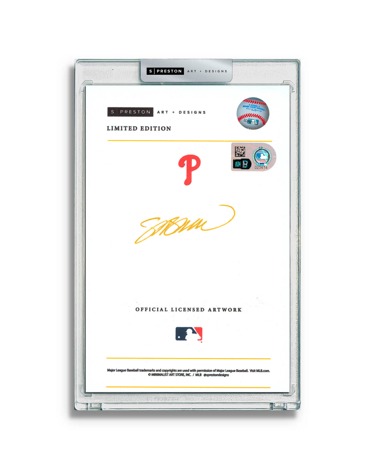 Citizens Bank Park Sketch - Jim Thome Autograph Slab - Authenticated