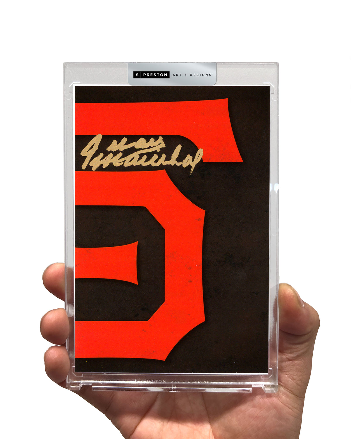 Minimalist San Francisco Giants Logo - Juan Marichal Autograph Slab - Authenticated