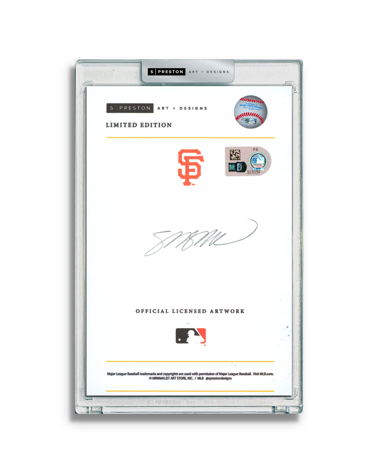 Minimalist San Francisco Giants Logo - Juan Marichal Autograph Slab - Authenticated