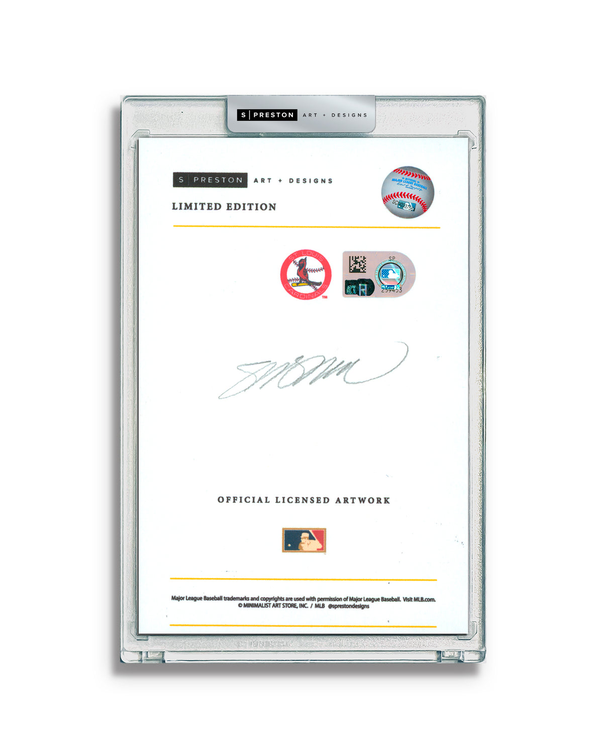 Minimalist Busch Stadium - Ozzie Smith Autograph Slab - Authenticated