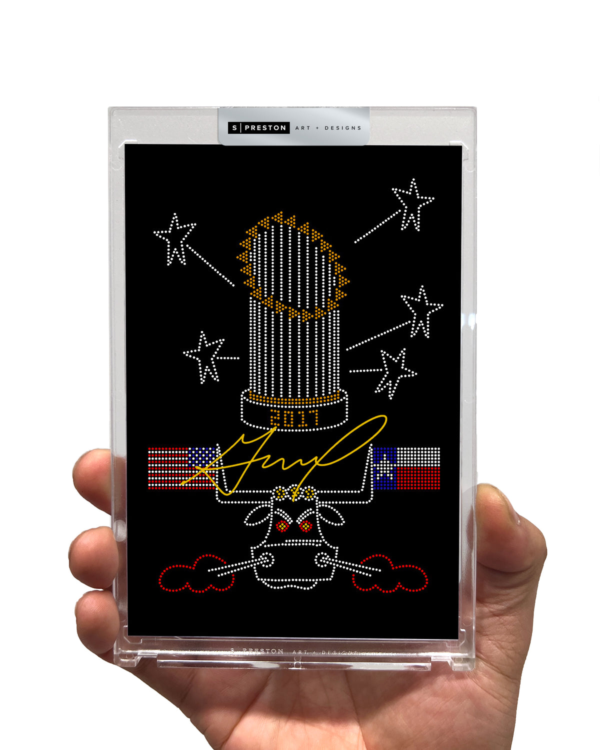 Minimalist World Series - Jose Altuve Autographed Art- Authenticated