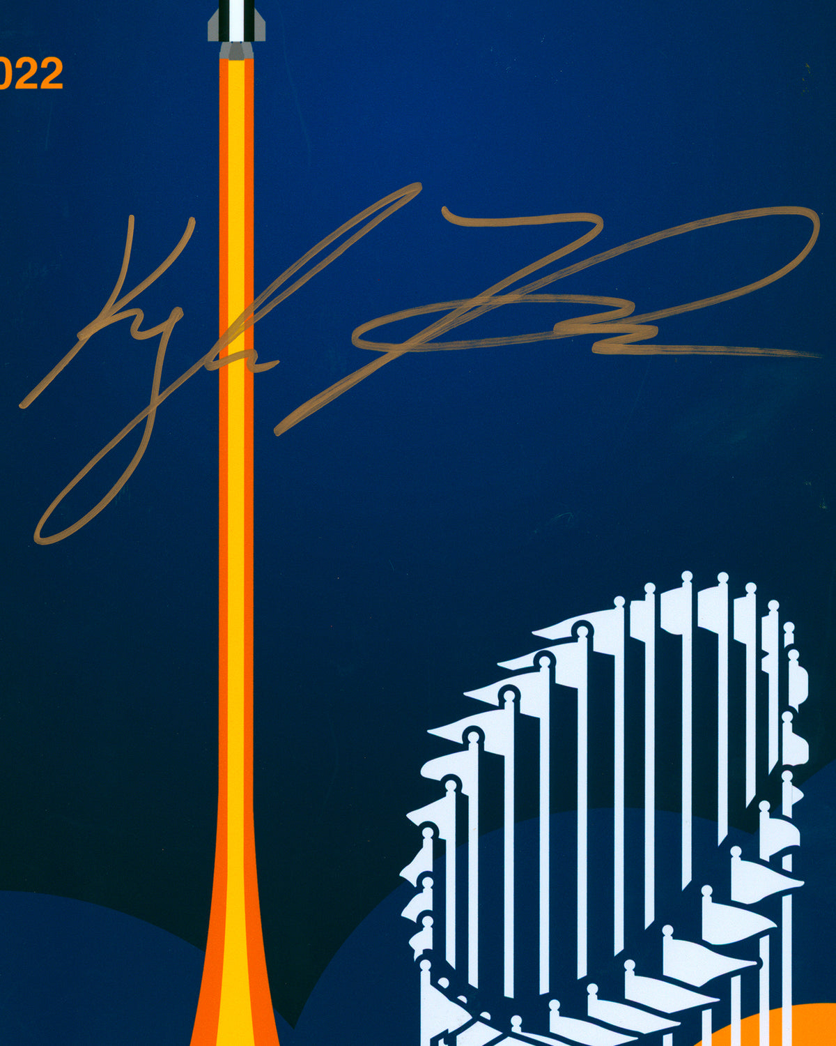 Minimalist World Series 2022 - Kyle Tucker Autographed - Poster Print - Authenticated