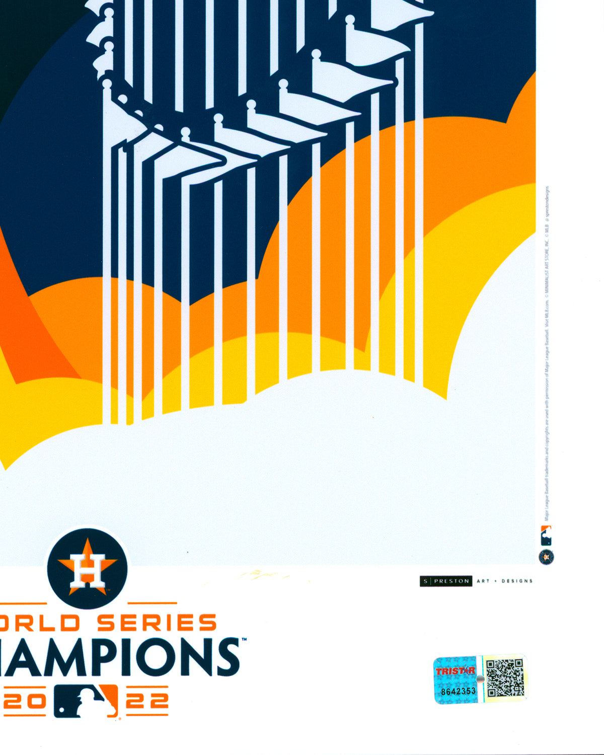 Minimalist World Series 2022 - Kyle Tucker Autographed - Poster Print - Authenticated
