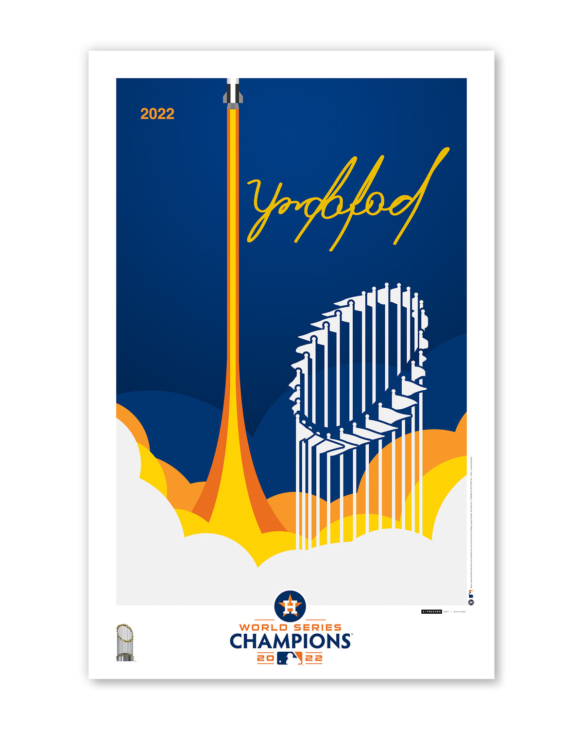 Minimalist World Series 2022 - Yordan Alvarez Autographed - Authenticated