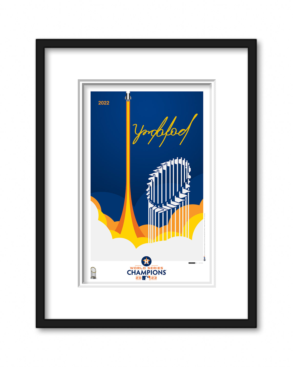 Minimalist World Series 2022 - Yordan Alvarez Autographed - Authenticated