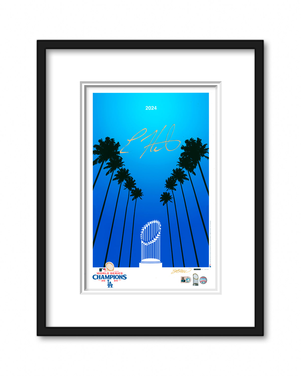 Minimalist 2024 World Series Champions - Kiké Hernandez Autographed - Poster Print - Authenticated