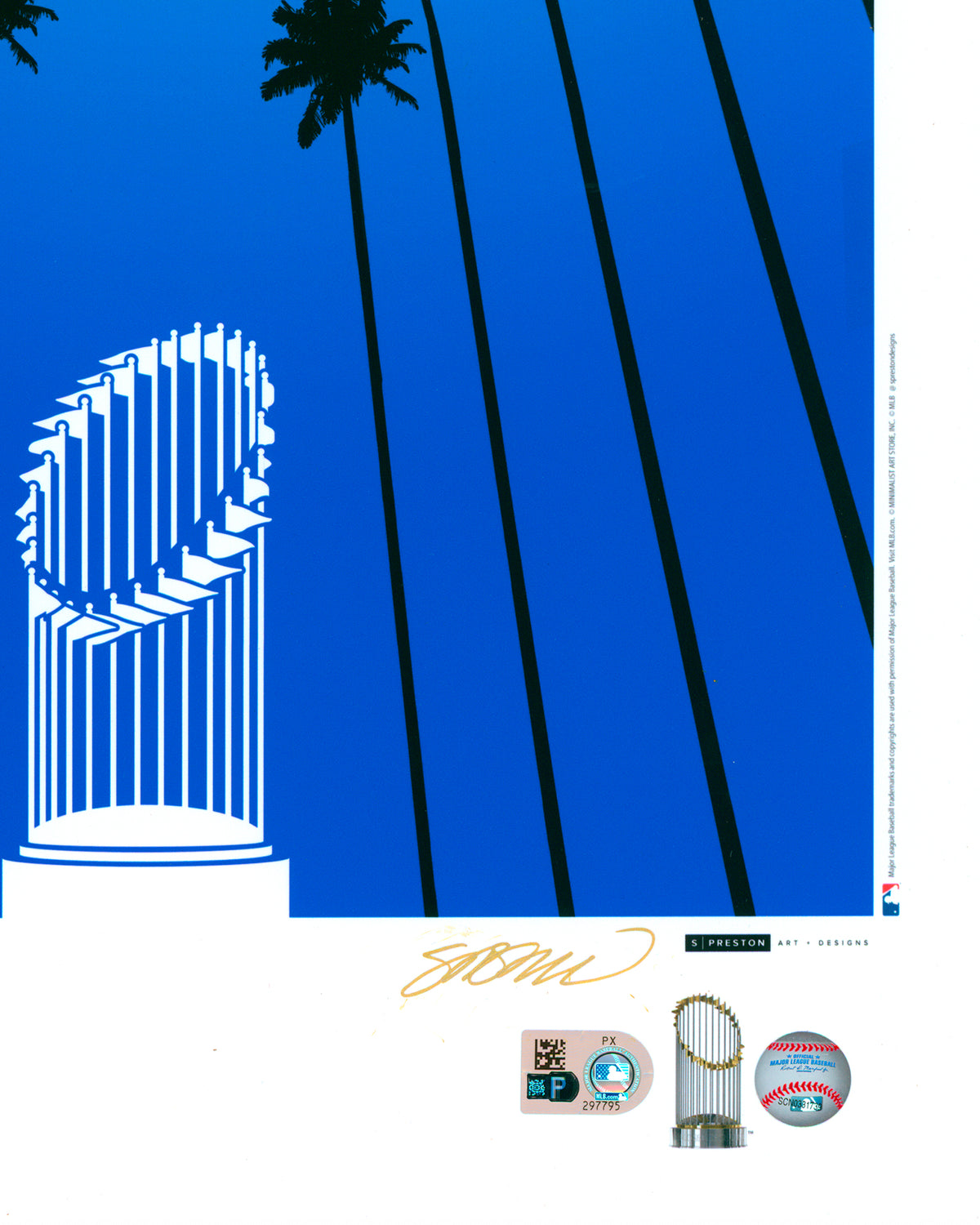 Minimalist 2024 World Series Champions - Kiké Hernandez Autographed - Poster Print - Authenticated