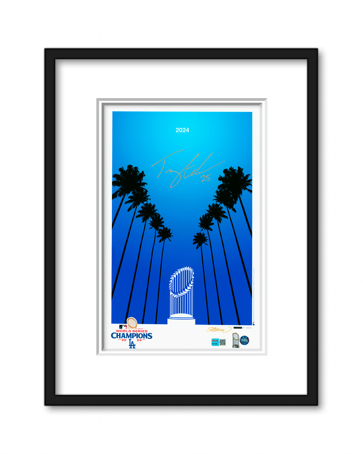 Minimalist 2024 World Series Champions - Tommy Edman Autographed - Poster Print - Authenticated
