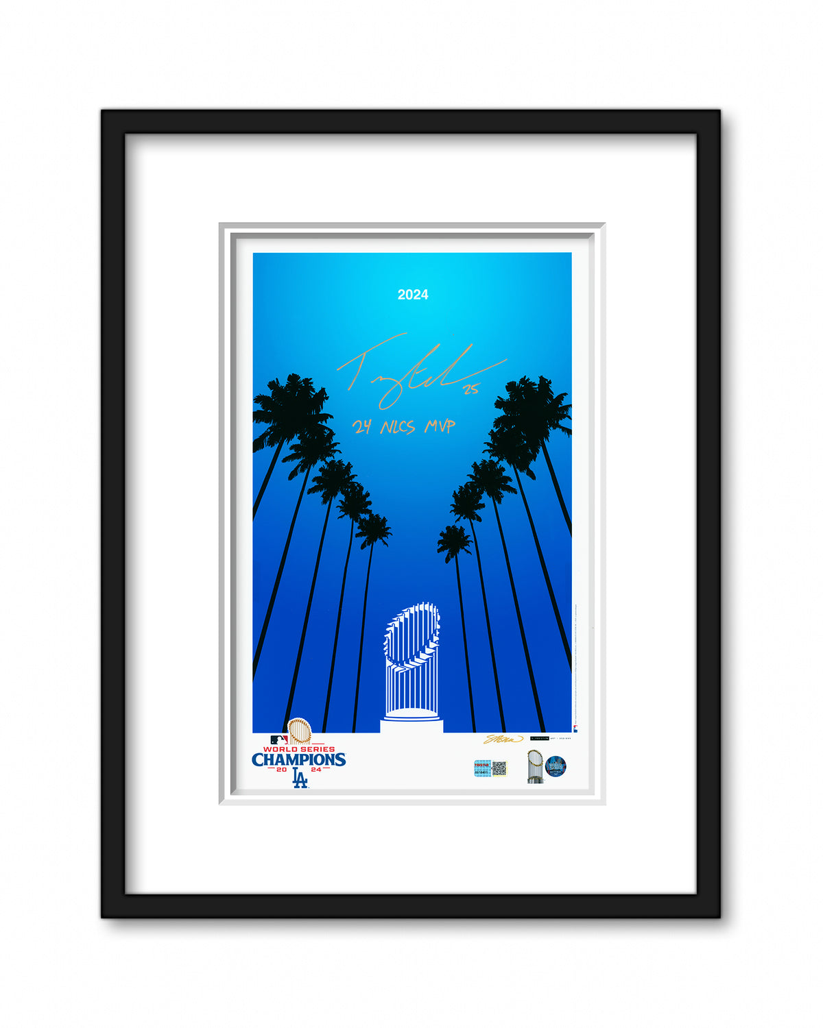 Minimalist 2024 World Series Champions - Tommy Edman Autographed + Inscribed - Poster Print - Authenticated