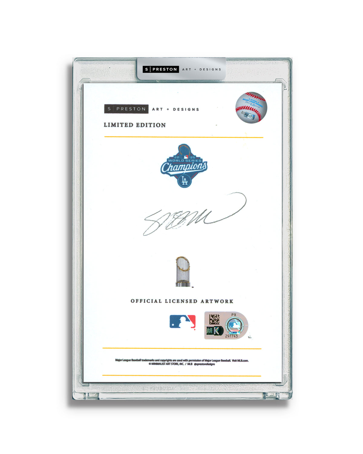 Minimalist World Series 2025 - Kiké Hernandez Autograph Slab - Authenticated