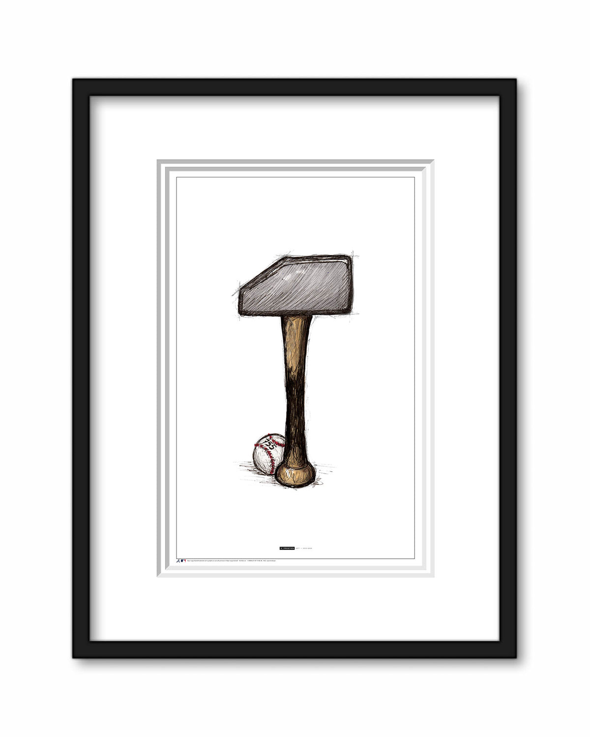 Remembering Hank Aaron Tribute Sketch Print