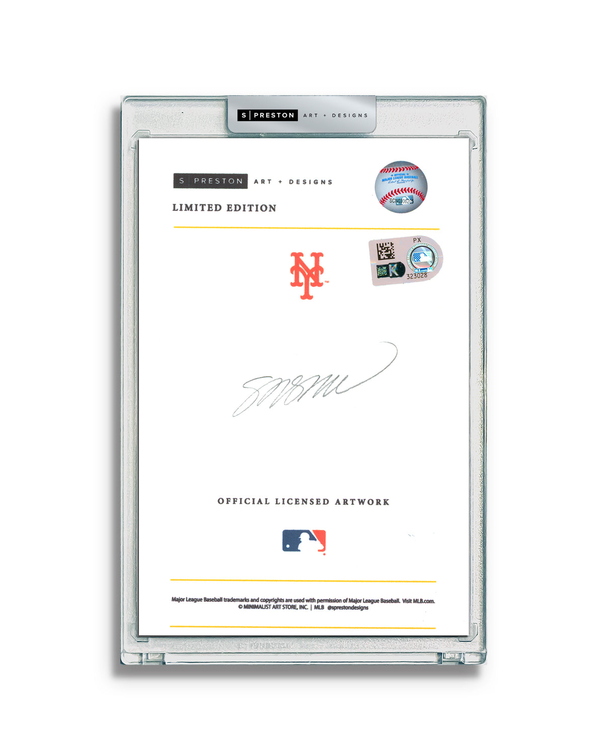 Minimalist Shea Stadium - Mike Piazza Autograph Slab - Authenticated