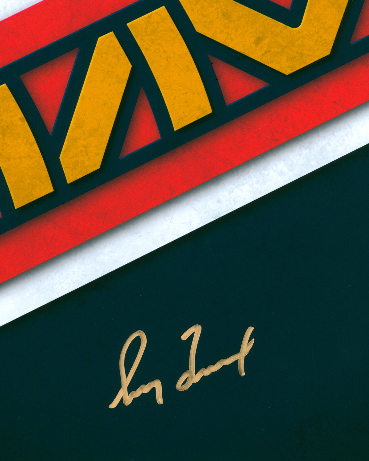 Minimalist Atlanta Braves Logo Print - Greg Maddux Autographed - Authenticated