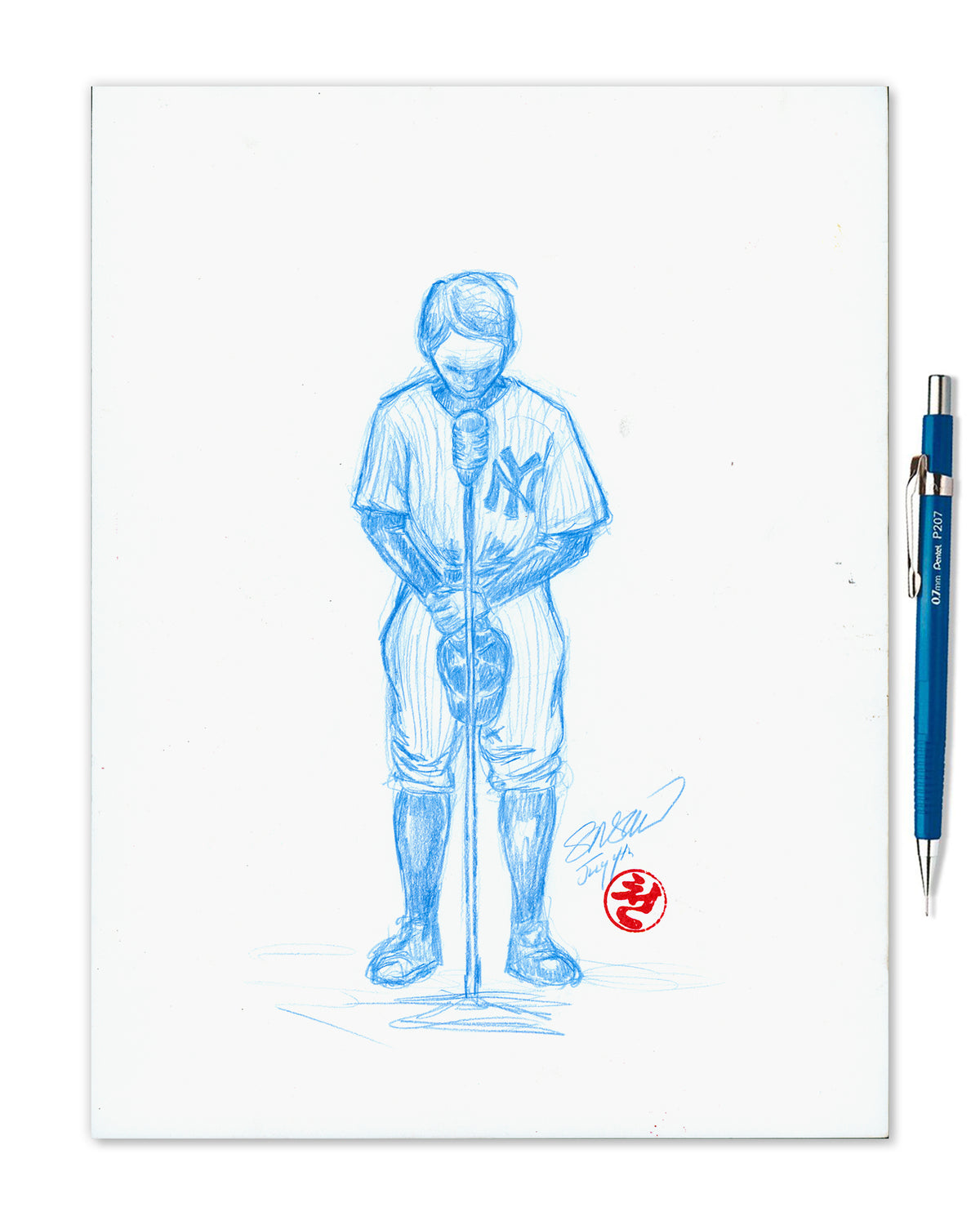 Remembering Lou Gehrig Original Art