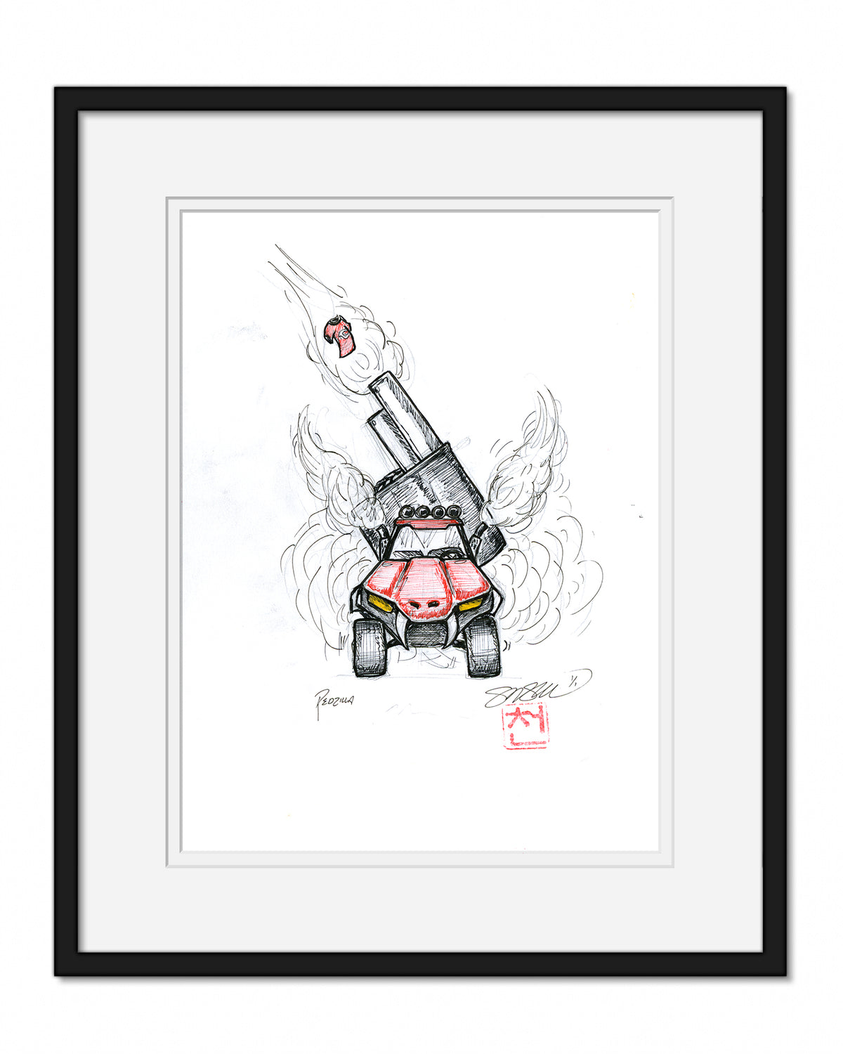 Redzilla Sketch Original Art