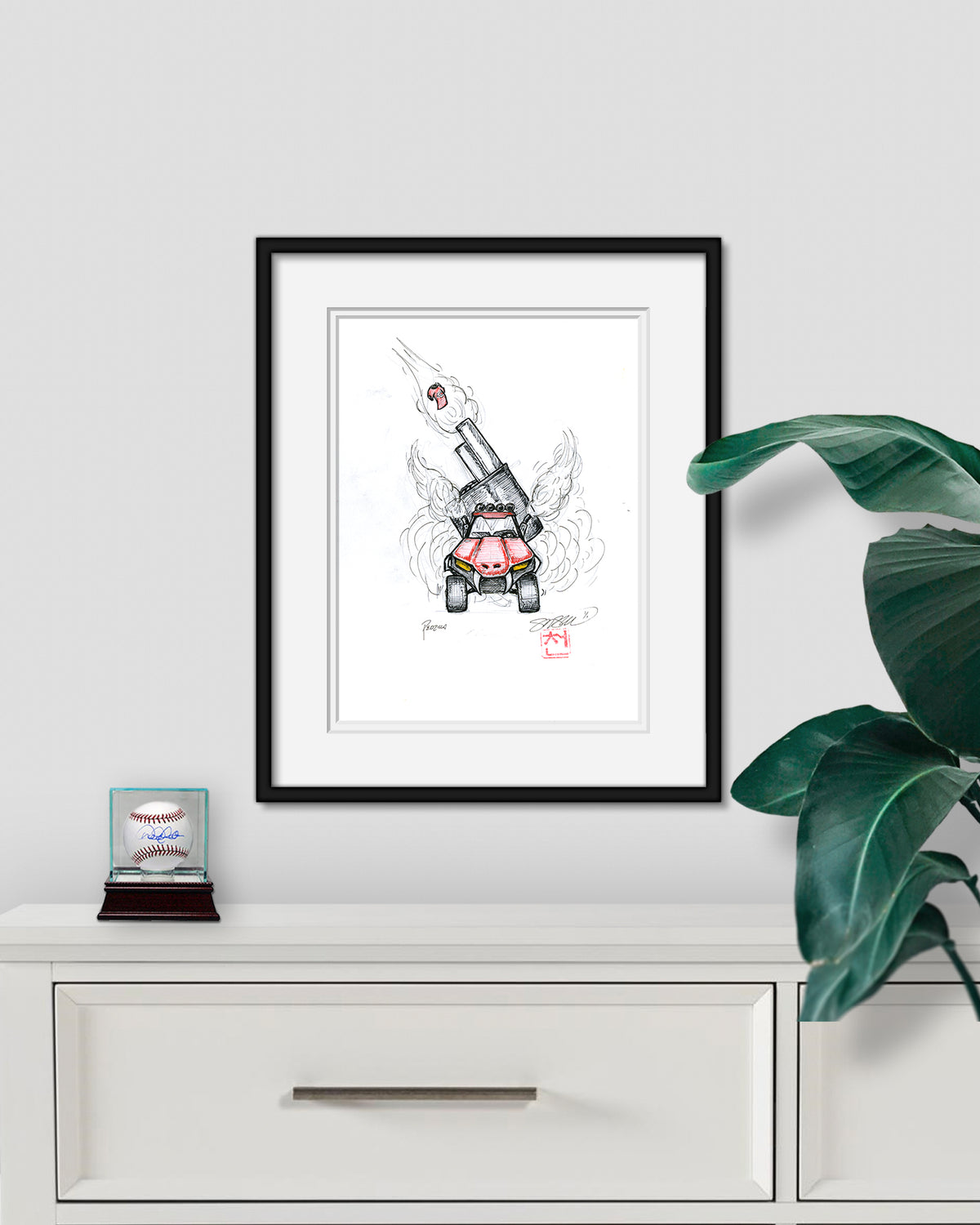 Redzilla Sketch Original Art