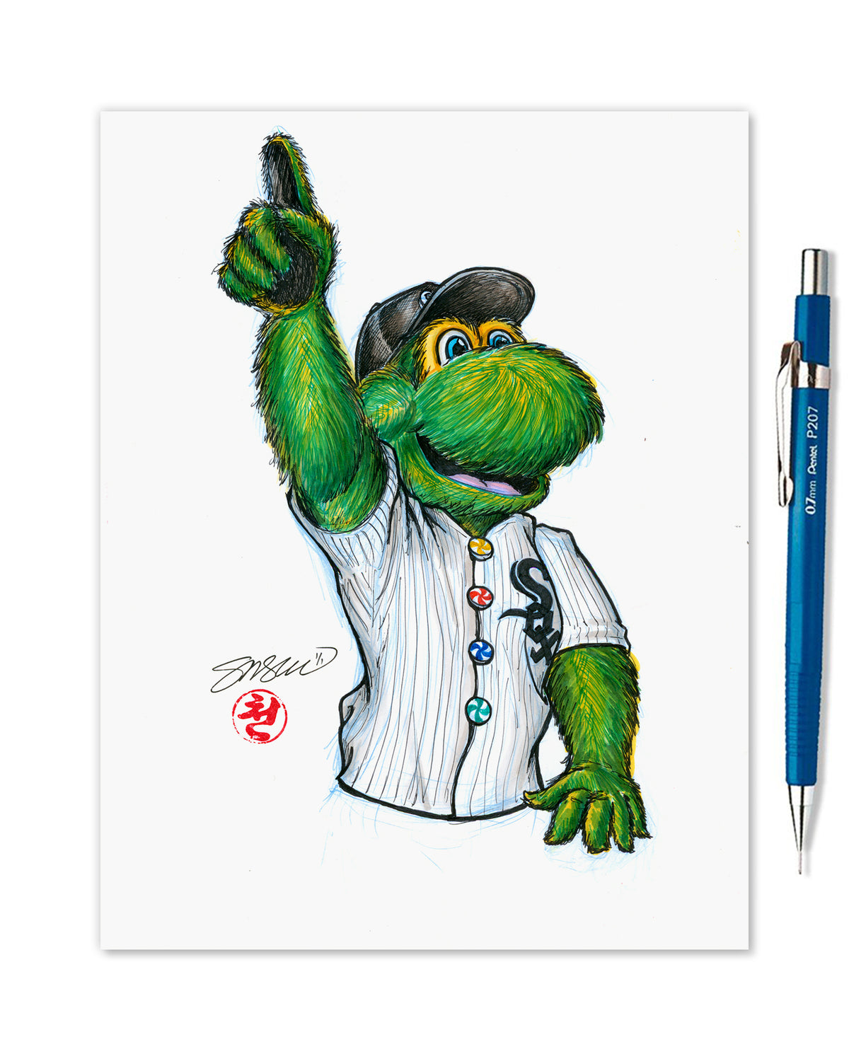Chicago White Sox Mascot Southpaw - Original Mascot Artwork