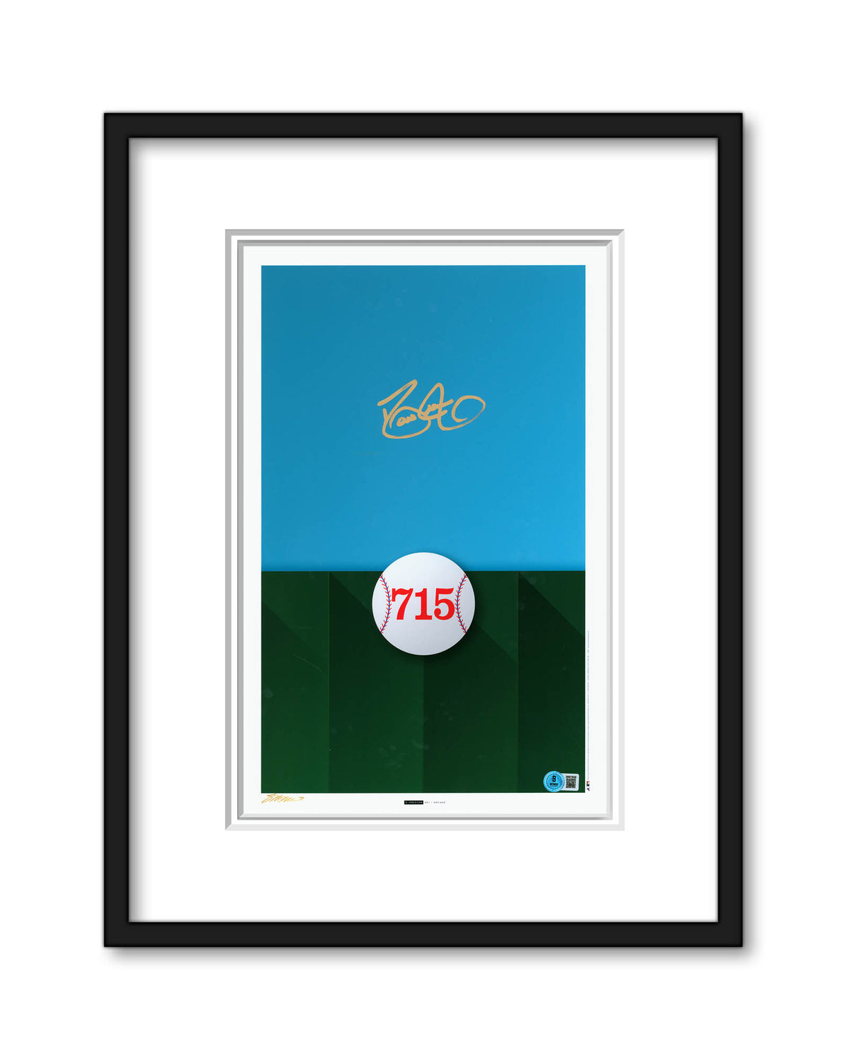Minimalist Turner Field - David Justice Autographed - Poster Print - Authenticated
