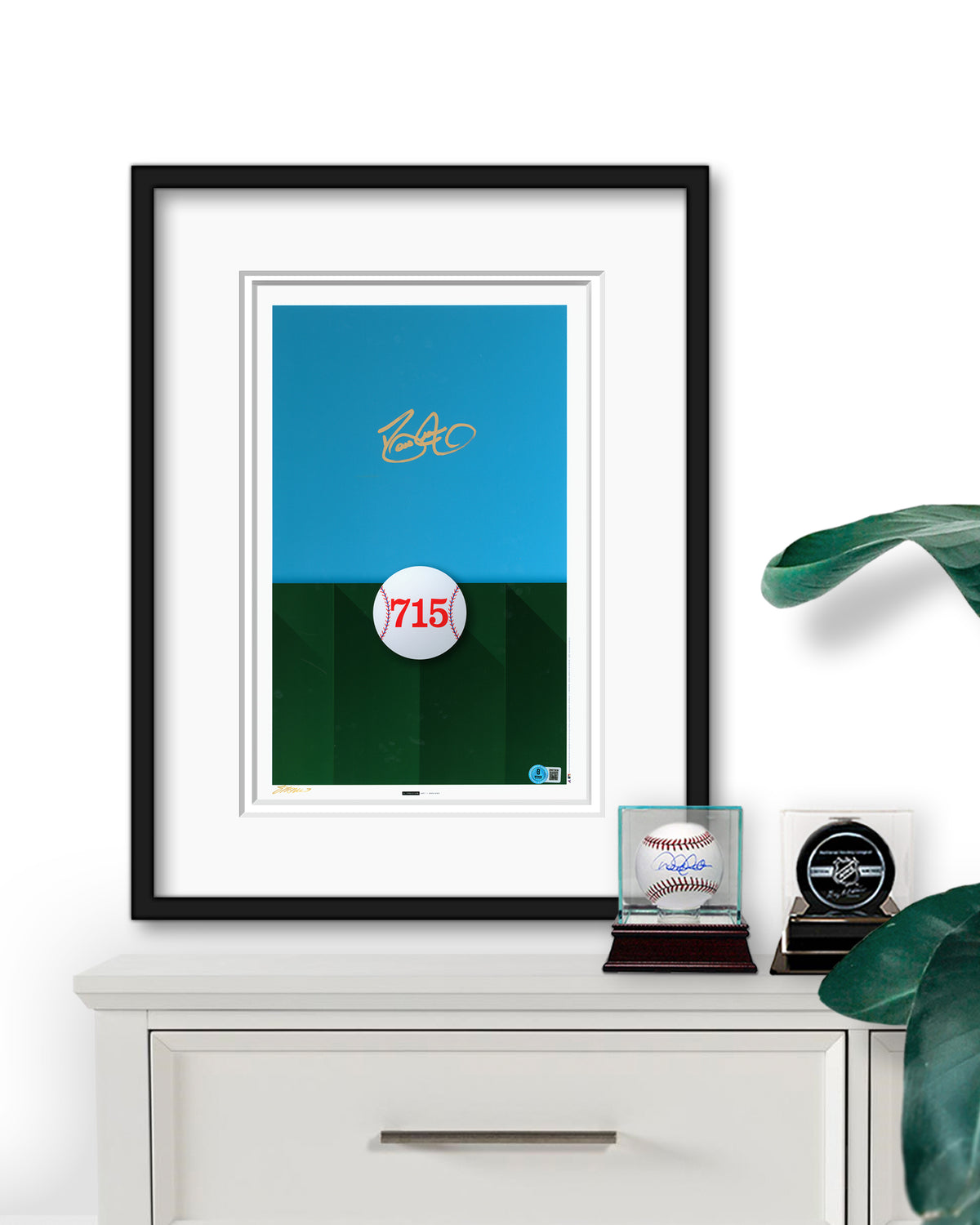 Minimalist Turner Field - David Justice Autographed - Poster Print - Authenticated