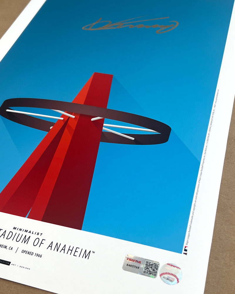 Minimalist Angel Stadium Vladimir Guerrero Sr. Autographed Hologram