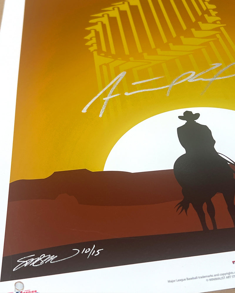 Minimalist 2023 World Series Adolis Garcia Autographed Signature