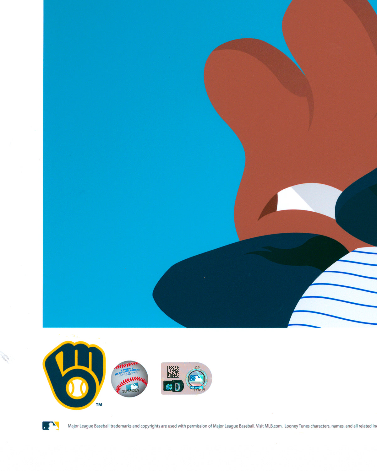 Minimalist Brewers Baseball Bugs - Jacob Misiorowski Autograph Poster - Authenticated