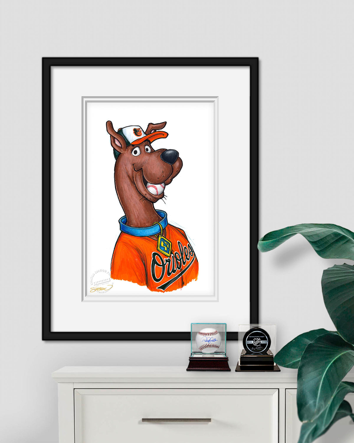 Scooby Doo x MLB Orioles Limited Edition Art Print