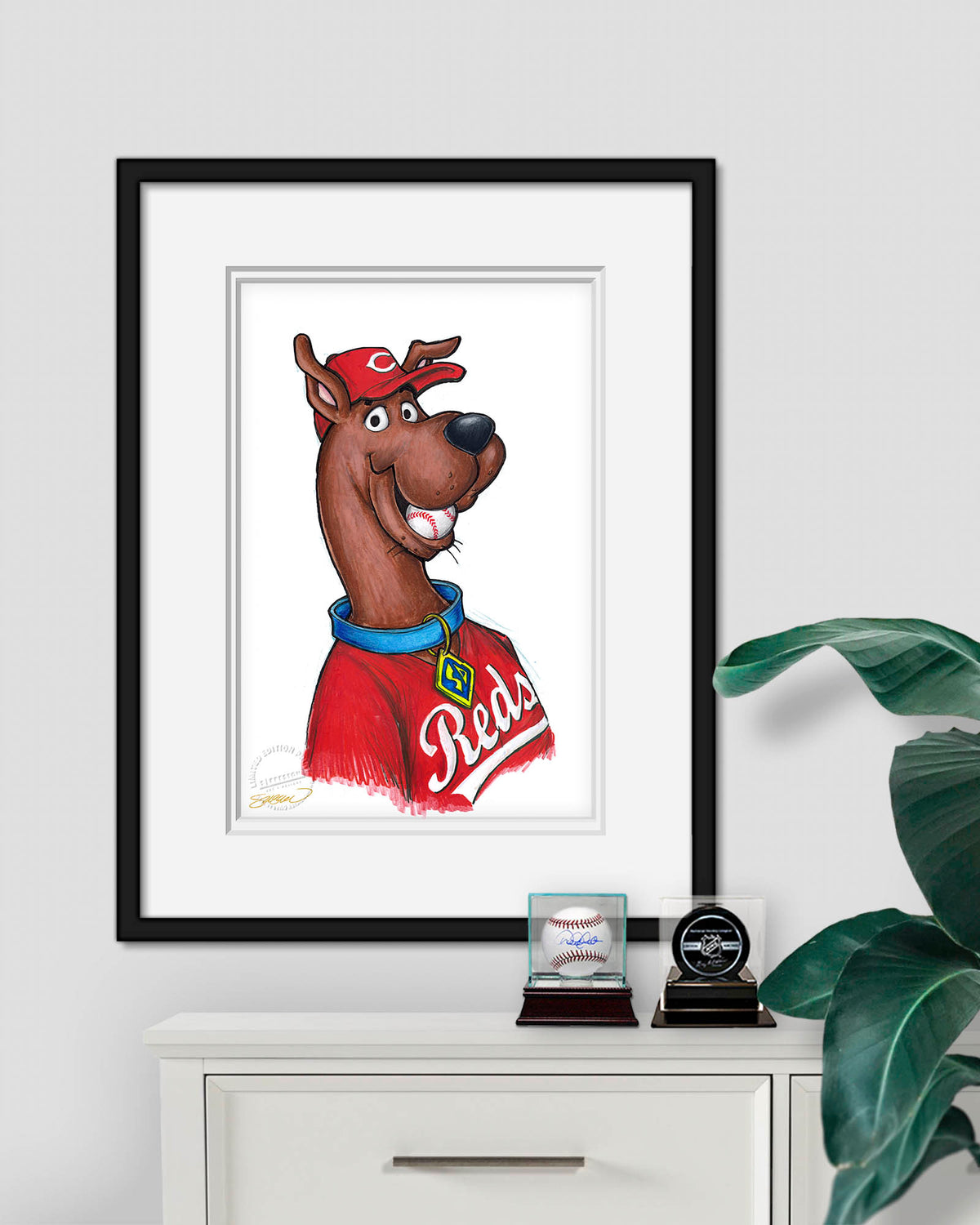 Scooby Doo x MLB Reds Limited Edition Art Print