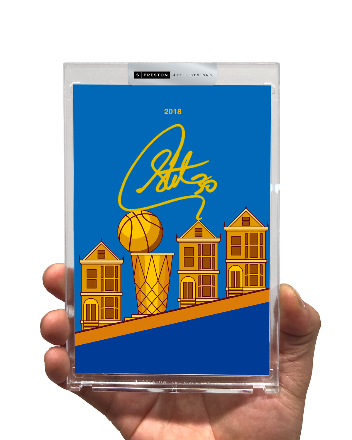 Minimalist Art Prints - Steph Curry Autographed Print - Authenticated