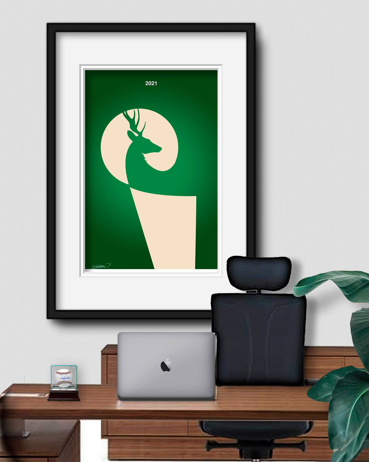 Minimalist 2021 Basketball Championship Art Print