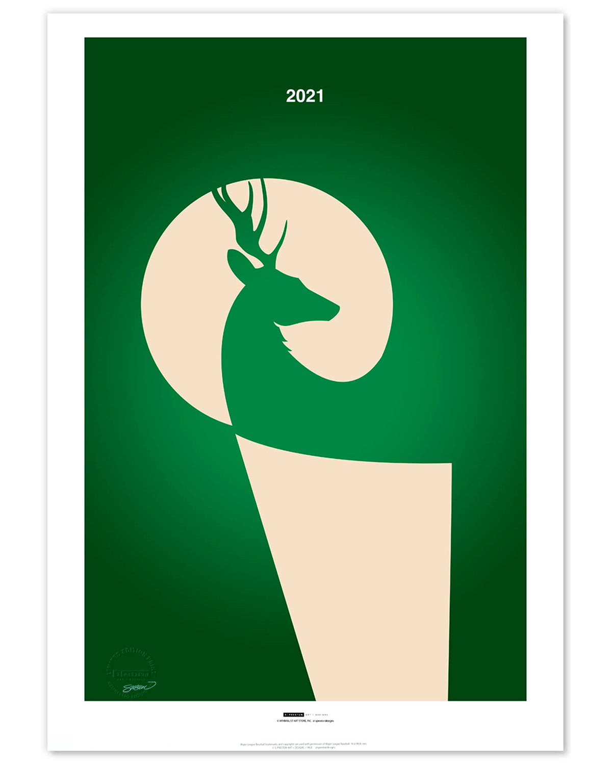Minimalist 2021 Basketball Championship Art Print